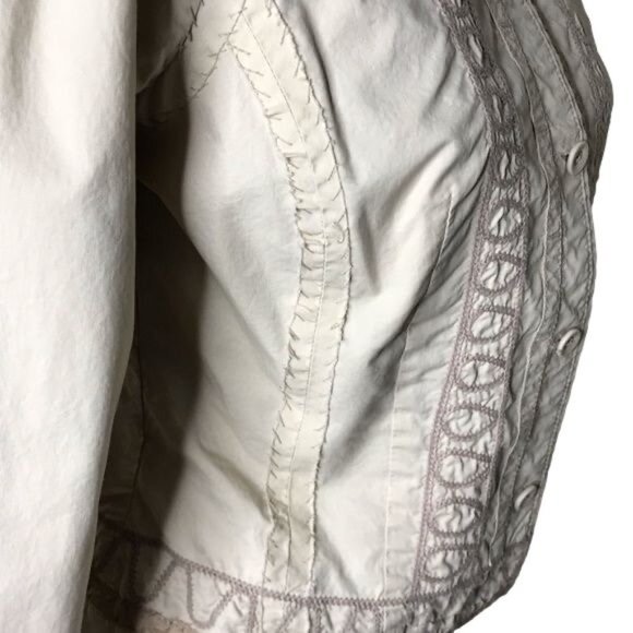 Vintage Anthropologie 4 embellished jacket khaki - Picture 6 of 11